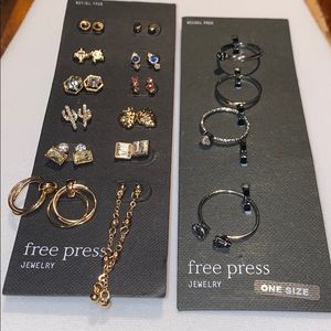 Free Press Earrings & Rings Bundle- NWT